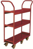 Wesco Heavy Duty Narrow Aisle 3 Shelf Cart