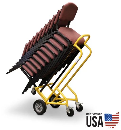 Hand Trucks R Us - American Cart Stackable Chair Cart – 5 wheel 
