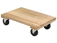 Hardwood Solid Deck Dolly with Non Marking Casters 24 In. x 16 In.