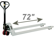 Industrial Extended-Length Pallet Truck — 72 in.L Fork, 4400-Lb. Capacity