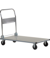 Vestil Aluminum Folding Handle Platform Truck - 600-Lb 48 L x 24 W