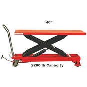 Hydraulic Lift Table Cart — 2,200lb. Capacity