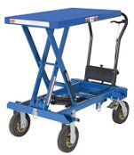 Steel Rough Terrain Elevating Cart 600 Lb. Capacity Blue