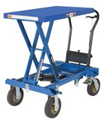 Steel Rough Terrain Elevating Cart 600 Lb. Capacity Blue