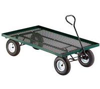 Metal Deck Wagon Garden Cart